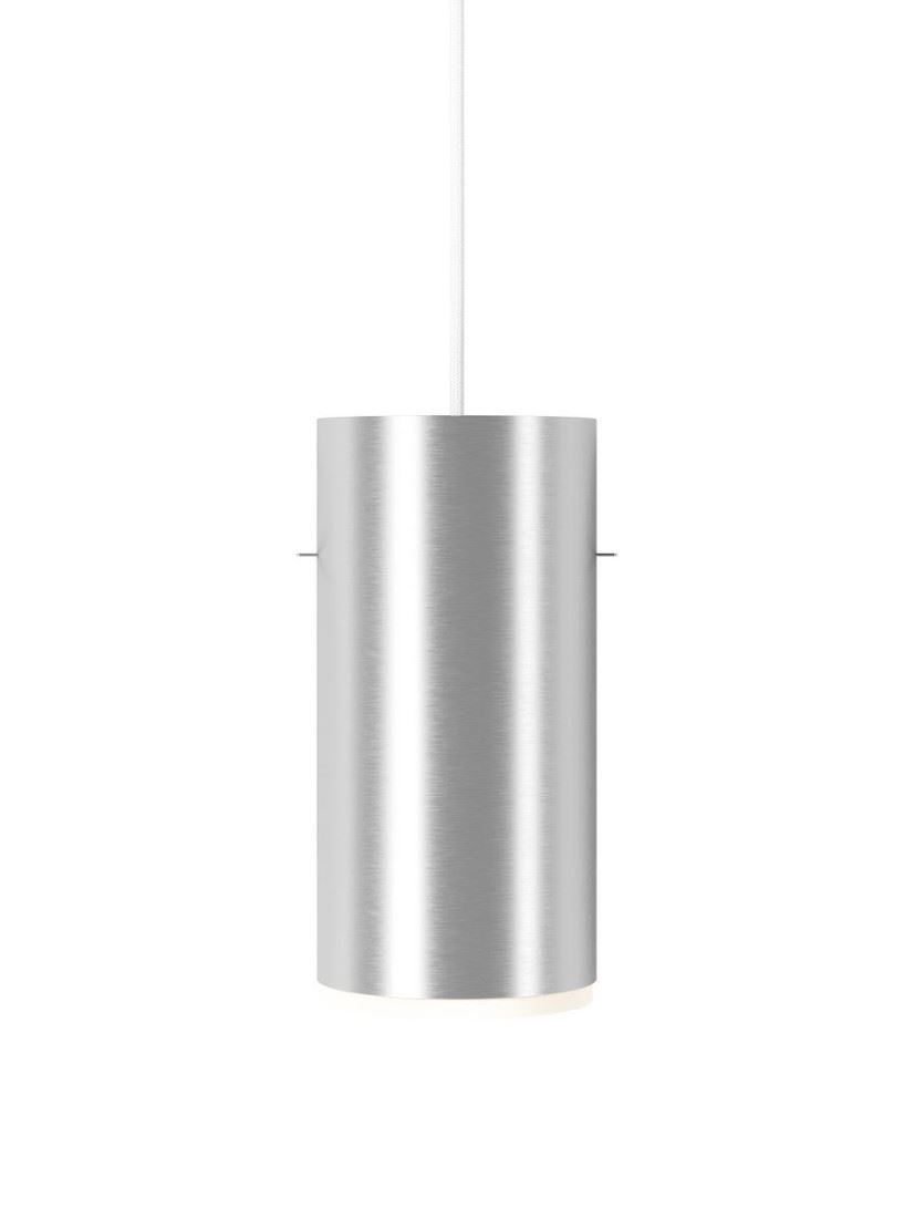 Bild von Moebe Tube Pendelleuchte groß H: 28 cm – gebürstetes Aluminium