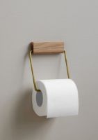 Bild von Moebe Toilettenpapierhalter H: 14 cm – Eiche/Messing