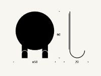 Bild von FROST NOVA2 Duschschaberhaken Ø: 5 cm – Mattweiß