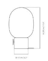 Bild von Audo Copenhagen JWDA Tischleuchte Ø: 17cm - Hellgrau AUSSTELLUNGSMODELL