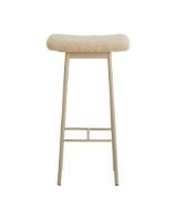 Bild von Nordal ZALA Barhocker mit Lammfellimitat SH: 72 cm - Beige