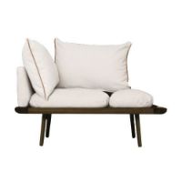 Bild von Umage Lounge Around 1,5-Sitzer-Sofa L: 127 cm – Dunkle Eiche/Weißer Sand