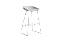 Bild von HAY AAS 39 About A Stool Vollpolsterung SH: 75 cm - Weiß pulverbeschichteter Stahl/Divina Melange 120