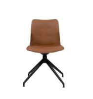 Bild von Bent Hansen Primum Dynamic Stuhl SH: 46 cm – Schwarz pulverbeschichteter Stahl/Zenso 2 Cognac-Leder 223