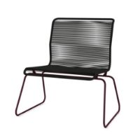 Bild von Montana Panton One Lounge Stühl SH: 40 cm - Schwarz Rot/Clark