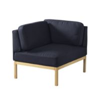 Bild von FDB Furniture L37 7-9-13 Linke Ecke 70x90 cm - Dunkelblau/Main Line Flachs