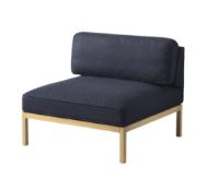 Bild von FDB Furniture L37 7-9-13 Mittelmodul 90x90 cm - Dunkelblau/Main Line Flachs