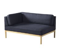 Bild von FDB Furniture L37 7-9-13 Linke Ecke 130x90 cm - Dunkelblau/Main Line Flachs