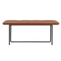 Bild von Wendelbo Tip Toe Bench Medium L: 110 cm – Schwarz pulverbeschichteter Stahl/Parma Col. Cognac