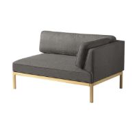 Bild von FDB Furniture L37 7-9-13 Rechte Ecke 130x90 cm - Grau/Main Line Flachs