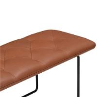 Bild von Wendelbo Tip Toe Bench Large L: 155 cm – Schwarz pulverbeschichteter Stahl/Parma Col. Cognac