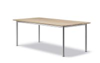 Bild von Fredericia Furniture 6631 Flacher Tisch 200x100 cm - Hellgeölte Eiche/Gebürsteter Stahl