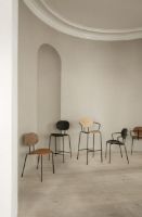 Bild von Sibast Furniture Piet Hein Stuhl m. Armlehnenhöhe: 45 cm – Walnuss/Schwarzes Vollleder