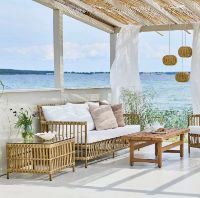Bild von Sika-Design Caroline Exterieur 3 Pers. Sofa inkl. Sædehynder L: 197 cm - Antik/B450 Tempotest Weiß