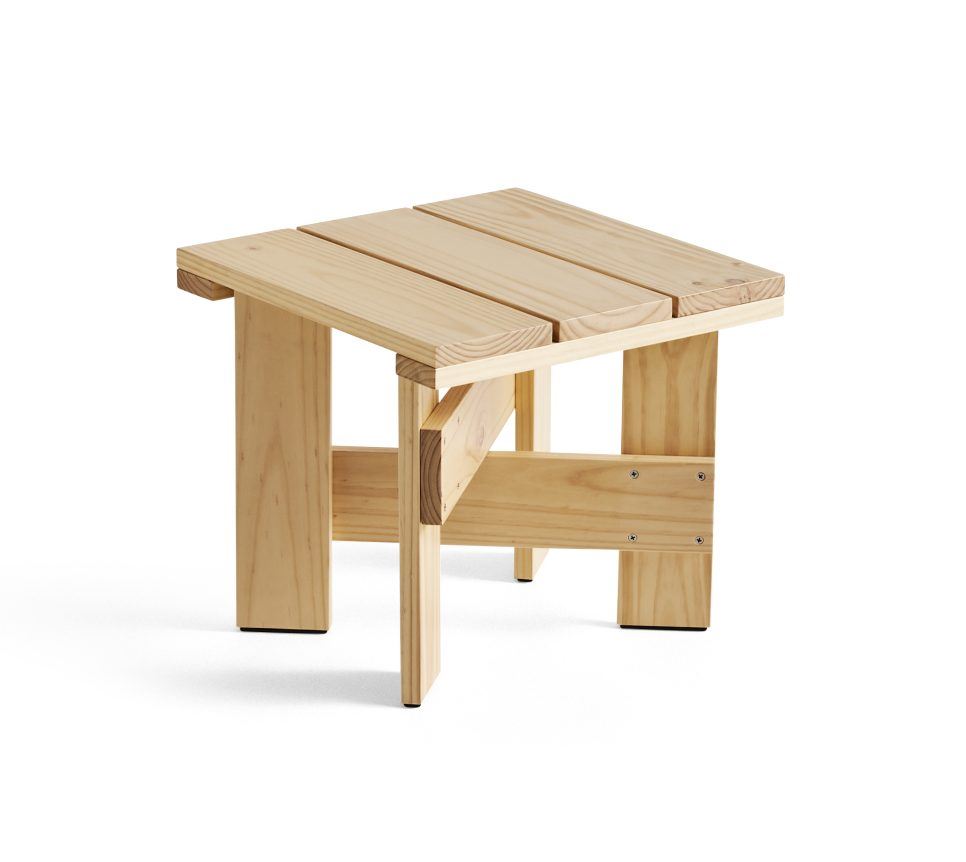 Bild von HAY Crate Niedriger Tisch Beistelltisch 45x45 cm – Lackiertes Kiefernholz