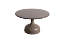 Bild von Cane-line Outdoor Glaze Couchtisch Groß Ø: 70 cm - Taupe/Taupe