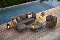 Bild von Cane-line Outdoor Glaze Couchtisch 120x70 cm - Taupe/Grün