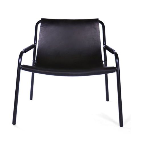 OX Denmarq SEPTEMBER Chair Lænestol H: 70 cm - Black Powder Coated Steel/Black