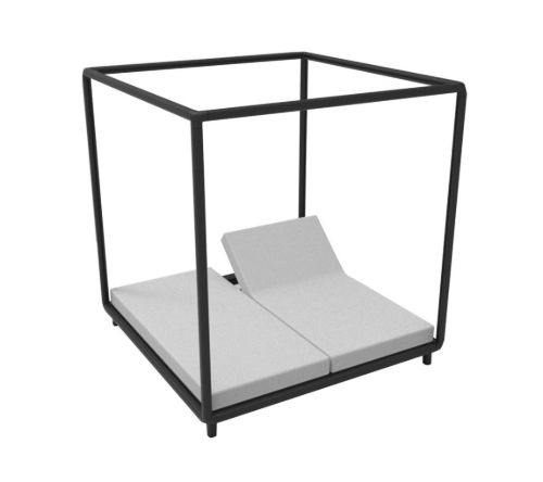 Cane-line Outdoor Laze Cabana inkl. Hyndesæt 207x206 cm - Black Aluminium/Light Grey