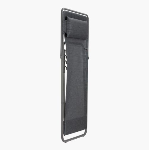 Lafuma Liegestuhl Maxi Transat Plus SH: 34 cm Batyline DUO - Obsidian/Titan