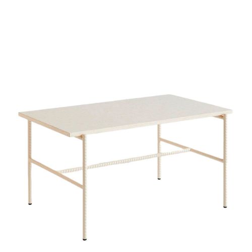 HAY Rebar Coffee Table L: 80 x B: 49 x H: 40,5 cm - Beige Marble