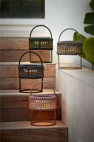 Cane-line Outdoor Illusion Lampe H: 32 cm - Dunkelgrün