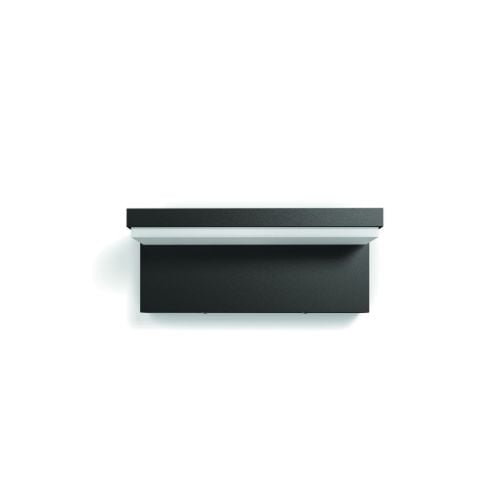 PHILIPS Bustian LED Væglampe L: 22 cm - Antracitgrå/Aluminium/Varm Hvid