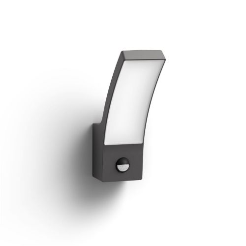 PHILIPS Splay IR Væglampe m/Sensor H: 24 cm - Antracitgrå/Aluminium