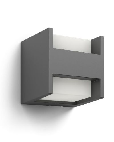 PHILIPS Arbor Wandleuchte H: 13 cm - Anthrazitgrau/Aluminium