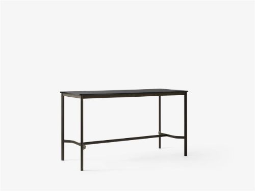 &Tradition Drip Bartisch HW64 190x80 cm - Bronzefarbenes/schwarzes Fenix Nano Laminat 0720
