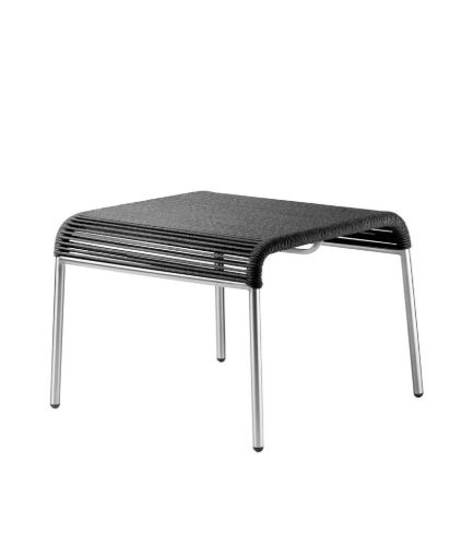 FDB Møbler M20S Brickyard String Hocker 36x50x50 cm - Edelstahl/Schwarz