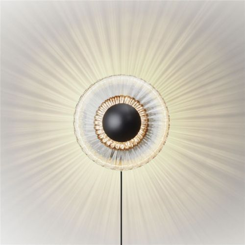 Design By Us New Wave Optic Wall Outdoor Ø: 26 cm - Klar/Schwarz