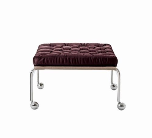 DUX Karin 73 Hocker H: 40 cm – Bordeaux/Leder