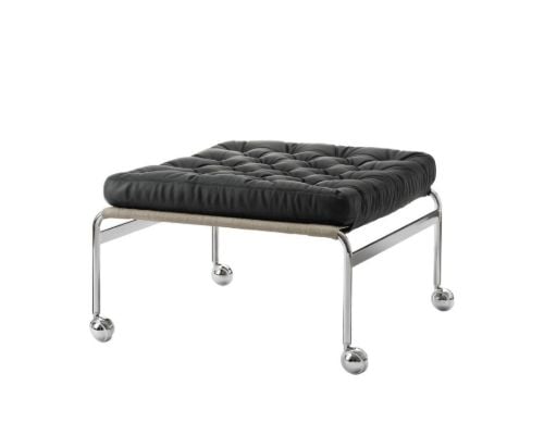 DUX Karin 73 Skammel H: 40cm - Sort/Læder