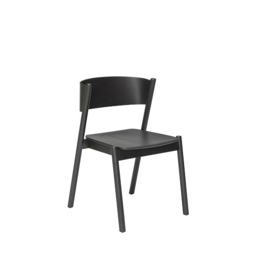 Hübsch Oblique Dining Chair H: 80 cm - Black