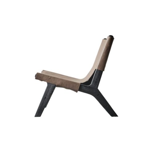 Muubs Philosophy Lounge Chair H: 77 cm - Braun/Schwarz