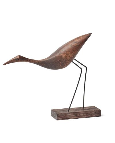 Warm Nordic Beak Bird Low Heron 19x20,5 cm - Røget Eg