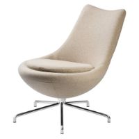 Bild von FDB Furniture L40 Bellamie Lounge Chair H: 80 cm – Stahl/Beige
