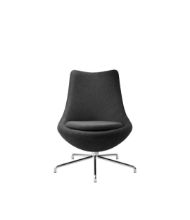 Bild von FDB Furniture L40 Bellamie Lounge Chair H: 80 cm – Stahl/Dunkelgrau