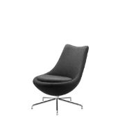 Bild von FDB Furniture L40 Bellamie Lounge Chair H: 80 cm – Stahl/Dunkelgrau