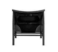 Bild von NORR11 Samurai Lounge Chair SH: 37 cm – Schwarze Eiche/Schwarzes Leder