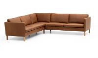 Bild von Mogens Hansen MH2614 Doppel-Ecksofa 255 x 255 cm – Frej 15 Leder/geölte Eiche