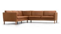 Bild von Mogens Hansen MH2614 Doppel-Ecksofa 255 x 255 cm – Frej 15 Leder/geölte Eiche