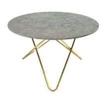 Bild von OX Denmarq BIG O Tisch Esstisch Ø: 120 cm – Messing/grauer Marmor