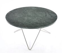 Bild von OX Denmarq O Table Couchtisch Ø: 80 cm – Edelstahl/grüner Indio-Marmor