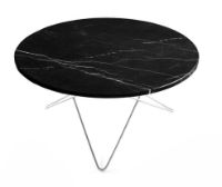 Bild von OX Denmarq O Table Couchtisch Ø: 80 cm – Edelstahl/Schwarzer Marquina-Marmor