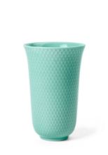 Bild von Lyngby Porzellan Rhombe Color Vase H: 15 cm – Blau