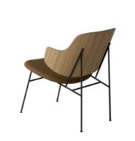 Bild von Audo Copenhagen The Penguin Lounge Chair SH: 42 cm – Natureiche/Re-Wool Gelber Ocker