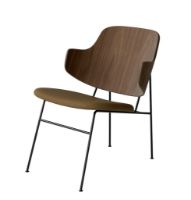 Bild von Audo Copenhagen The Penguin Lounge Chair SH: 42 cm – Walnuss/Neuwolle Gelber Ocker