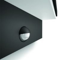 Bild von PHILIPS Bustian IR-LED-Wandleuchte mit Bewegungssensor L: 22 cm – Anthrazitgrau/Aluminium/Warmweiß